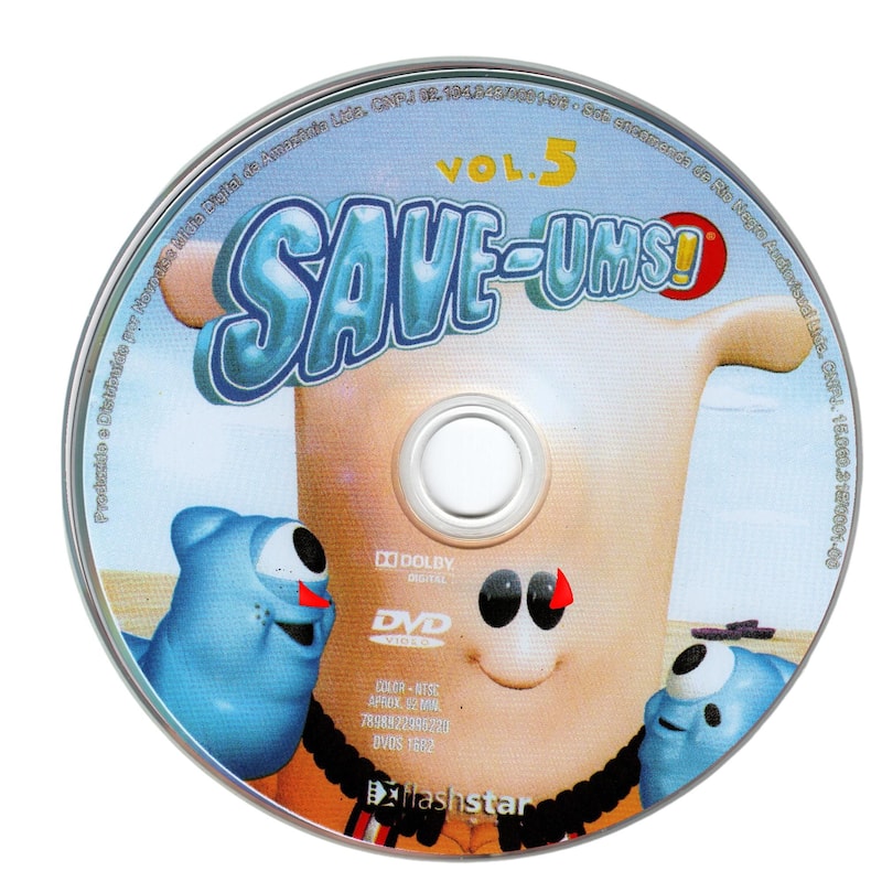 DVD Save-Ums! Vol. 5 Animação Infantil Educativa - FLASH STAR